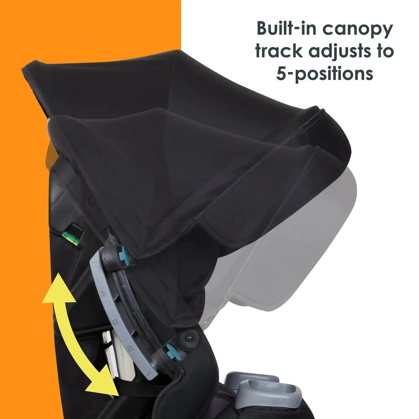 Baby Trend® Cover Me™ 4-in-1 Convertible Car Seat, Premium Adjustable Child Car Seat with Integrated Canopy & Side Impact Protection