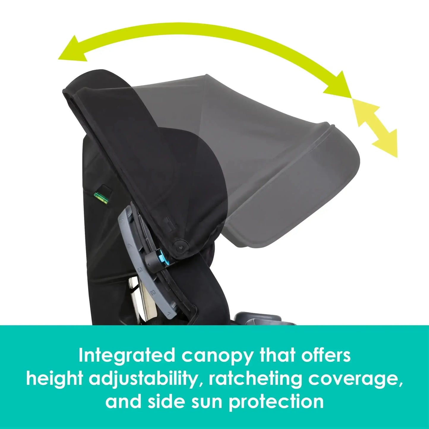 Baby Trend® Cover Me™ 4-in-1 Convertible Car Seat, Premium Adjustable Child Car Seat with Integrated Canopy & Side Impact Protection