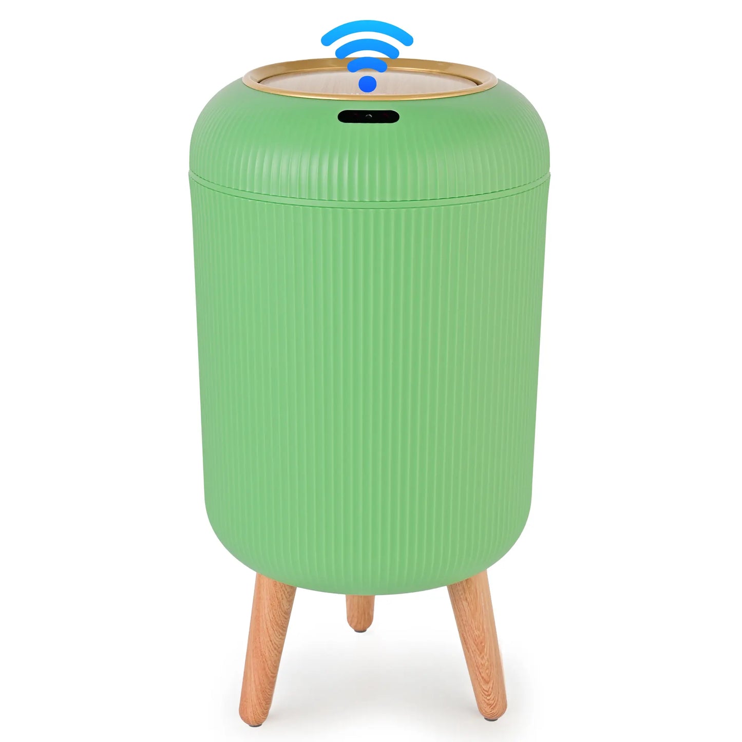 Pukomc Motion Sensor Automatic Bin, Waterproof Smart Induction Waste Bin, Nordic Style Space-Saving Rubbish Bin for Bathroom, Bedroom & Office