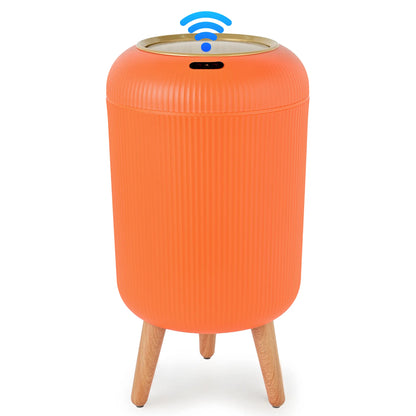 Pukomc Motion Sensor Automatic Bin, Waterproof Smart Induction Waste Bin, Nordic Style Space-Saving Rubbish Bin for Bathroom, Bedroom & Office