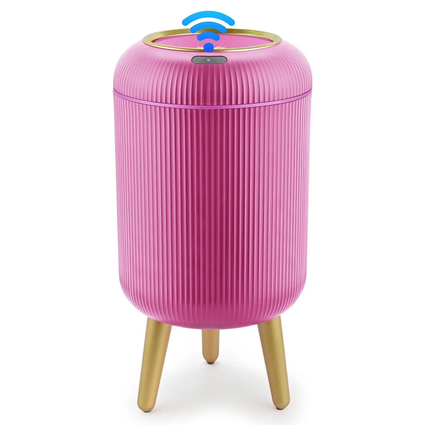 Pukomc Motion Sensor Automatic Bin, Waterproof Smart Induction Waste Bin, Nordic Style Space-Saving Rubbish Bin for Bathroom, Bedroom & Office